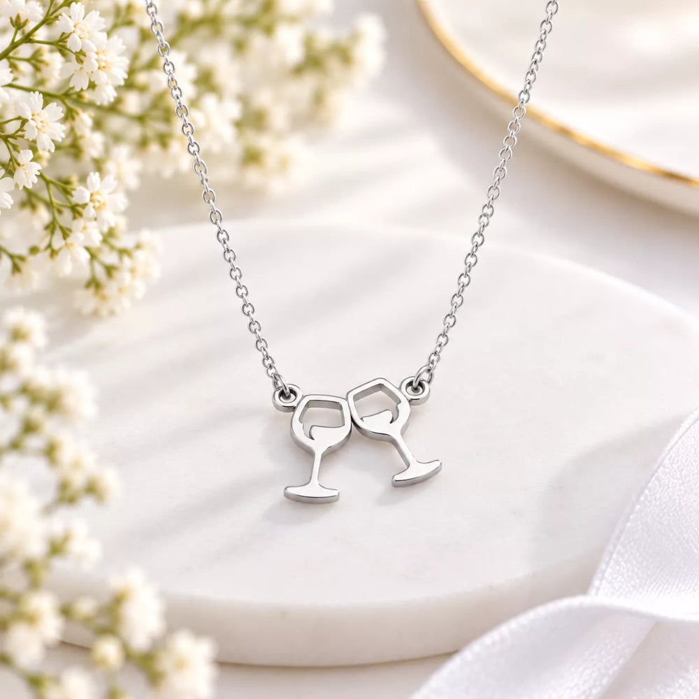 Wine Glass Pendant Necklace