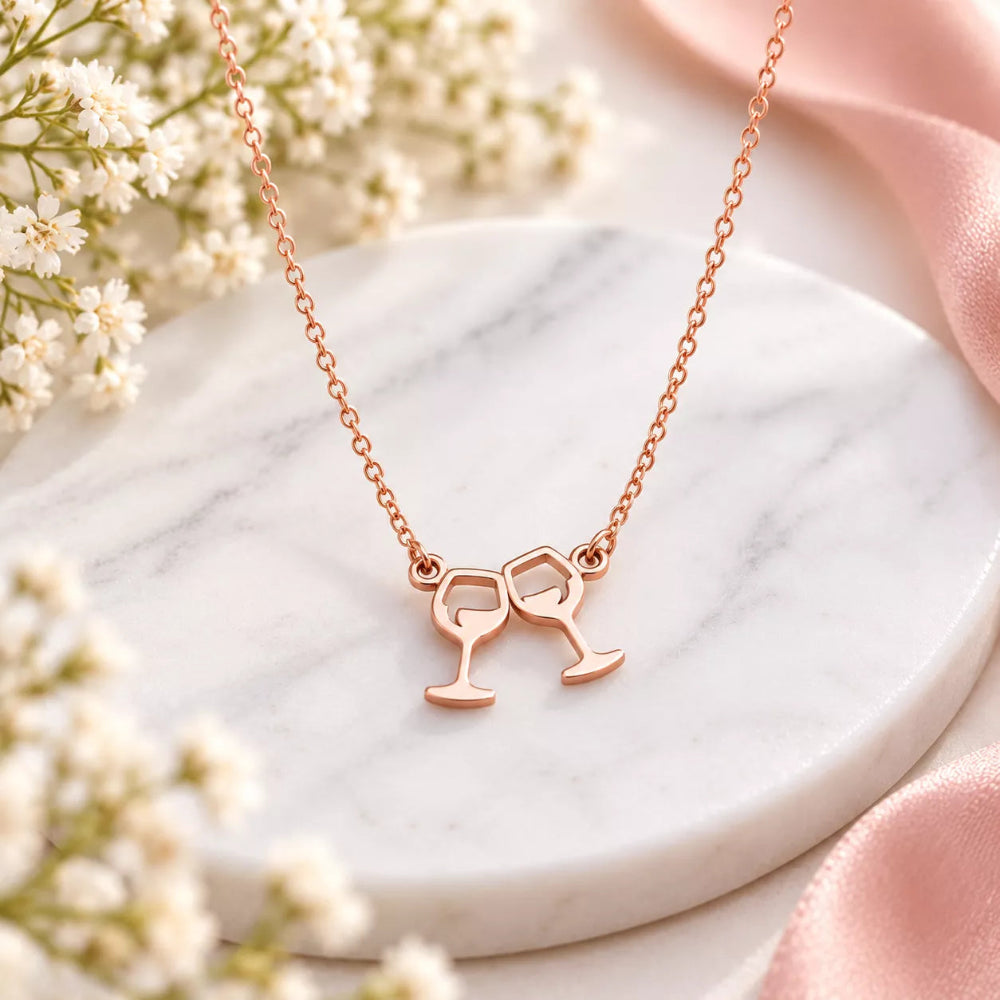 Wine Glass Pendant Necklace