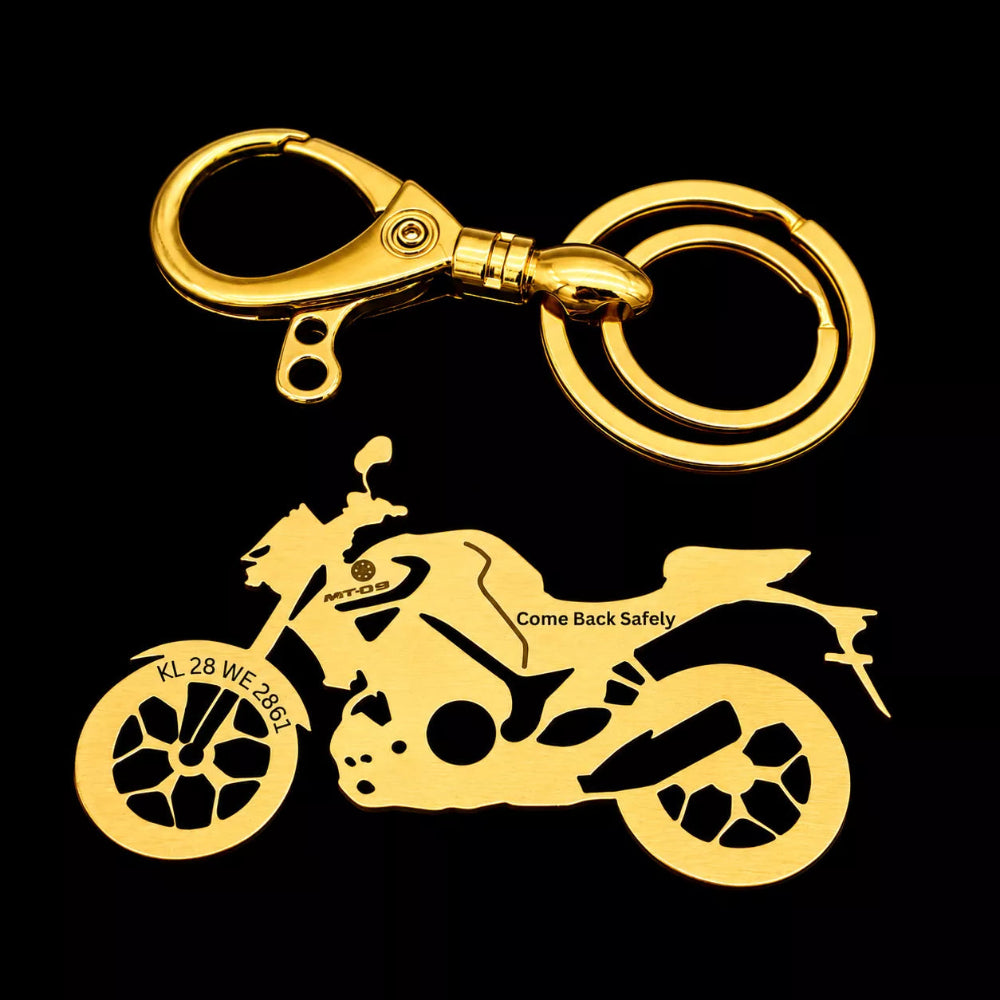 Premium gift packaging for Yamaha MT-03 personalized keychain, ideal gift for bike lovers