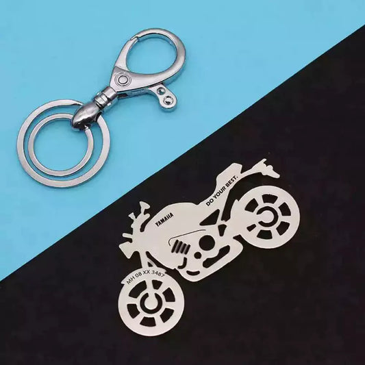 Personalized Yamaha XSR 900 keychain with custom name engraving