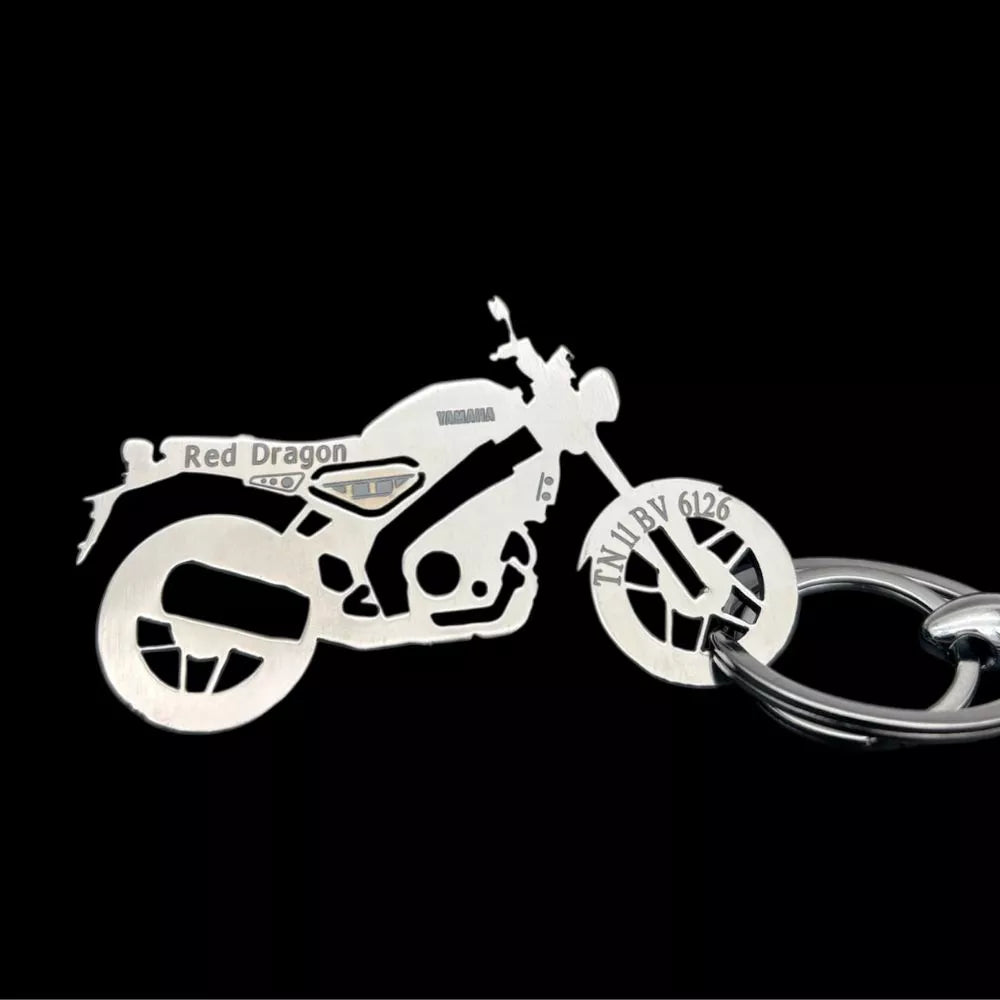 personalized bike keychain