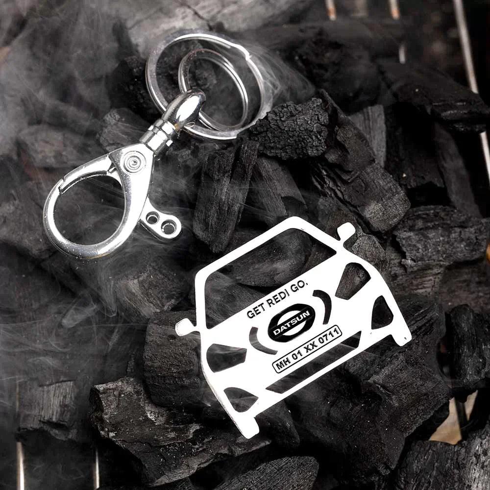Datsun Go personalized keychain, handy accessory for everyday driving
