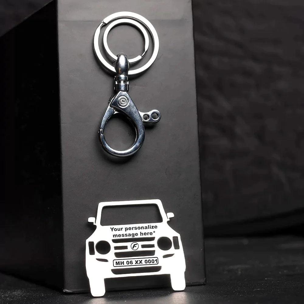 Name-engraved Force Toofan keychain for everyday vehicle use