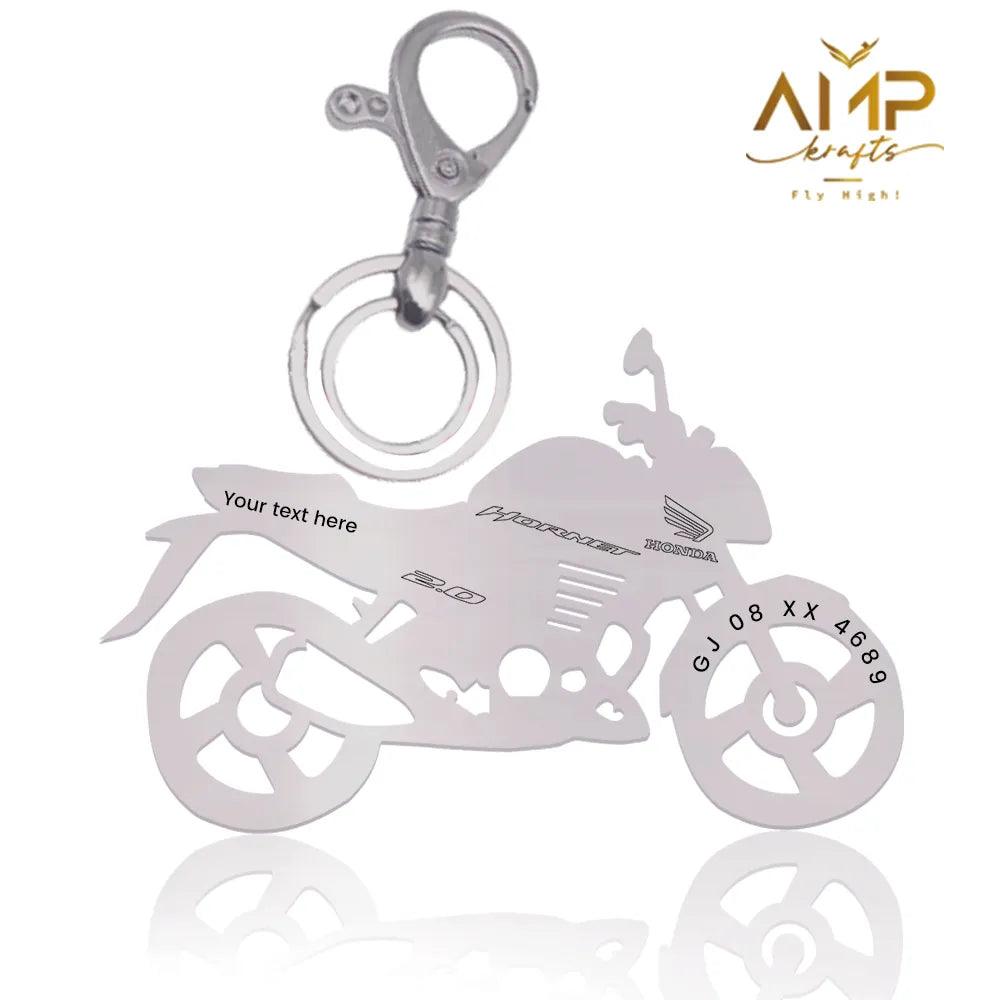 Honda Hornet 2.0 personalised keychain with name – perfect gift for bike lovers