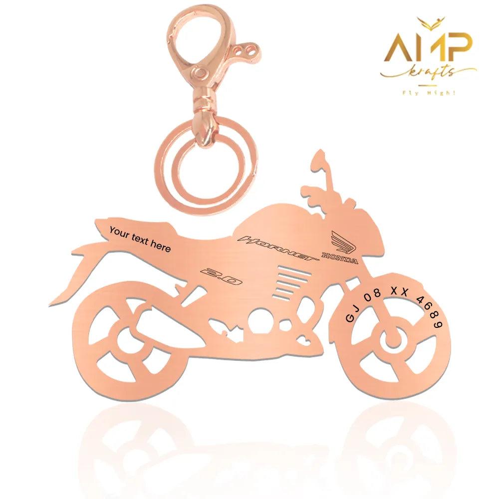 Custom Honda Hornet 2.0 keychain engraved with name for someone special