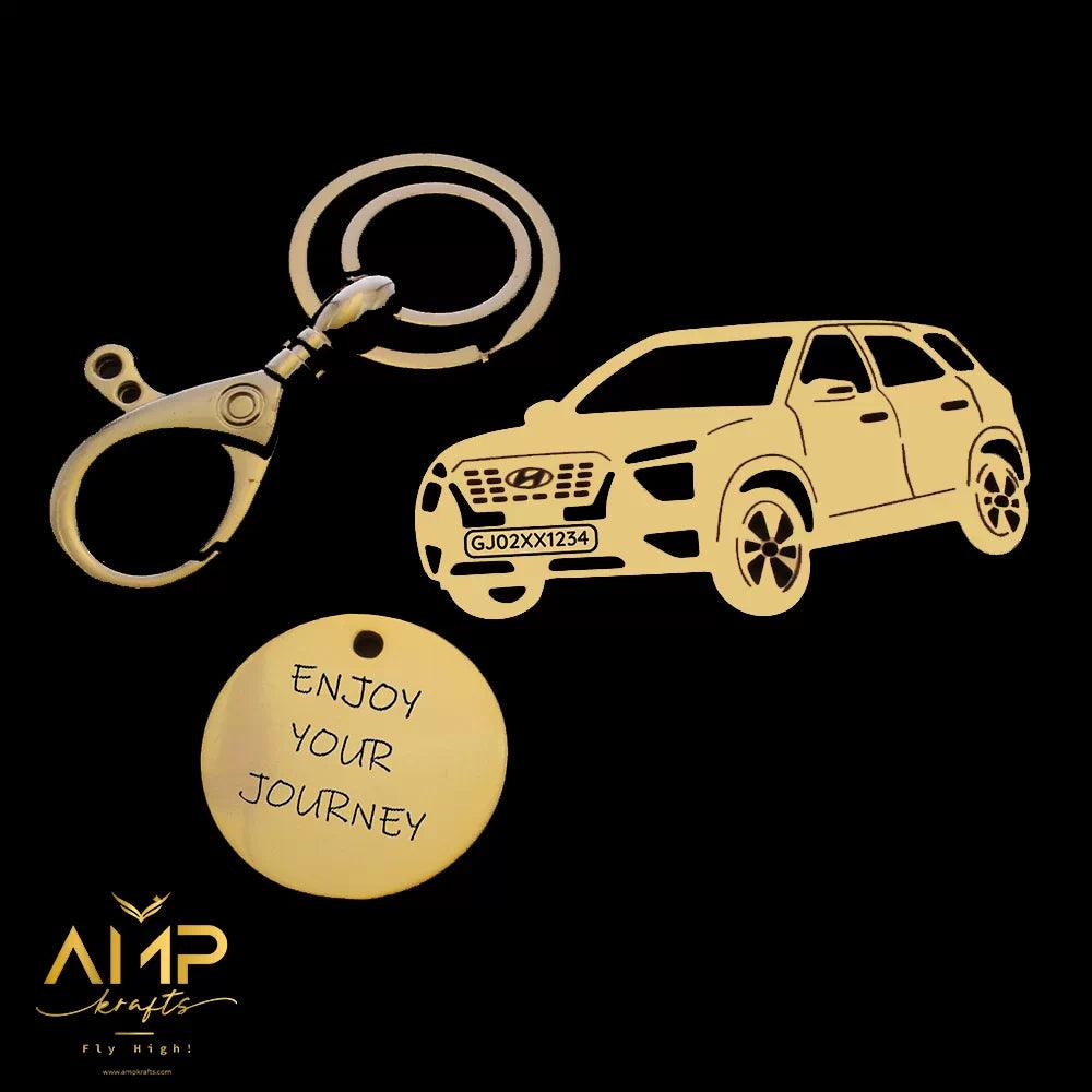 Personalized Hyundai Alcazar Keychain - Amp krafts Alcazar 4b Smart Key New 