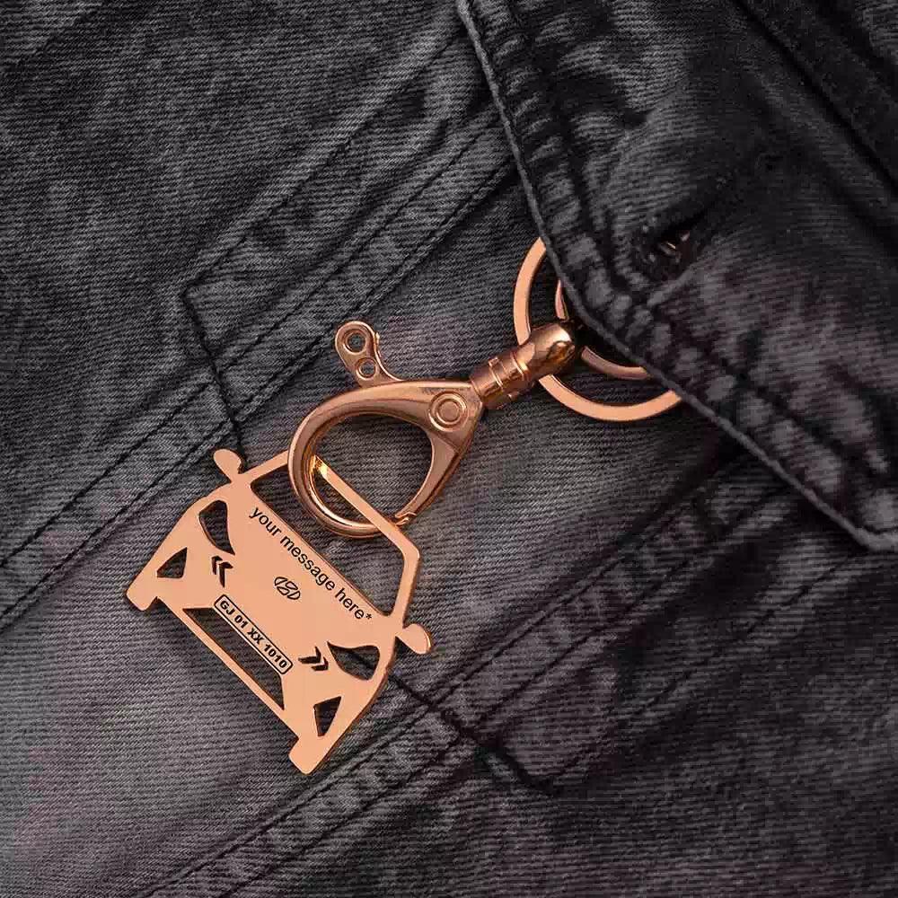 Personalized Hyundai Aura keychain gift for husband, custom engraved accessory