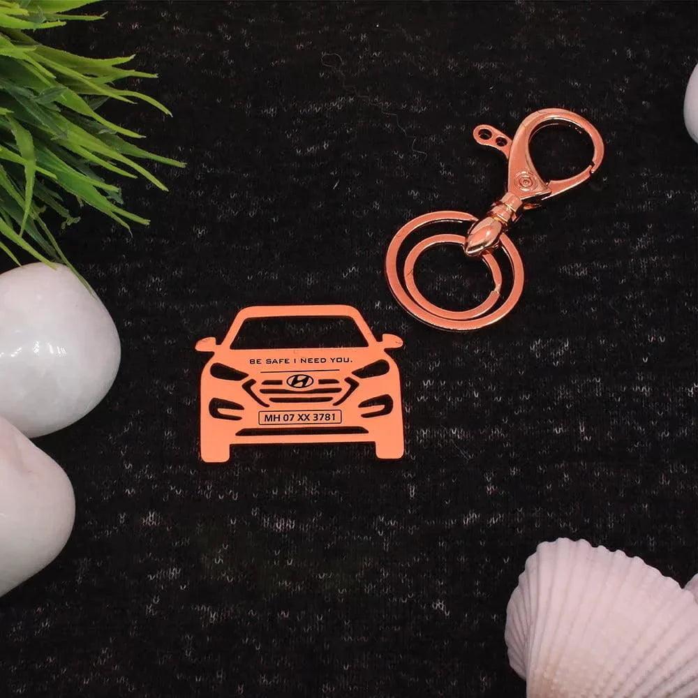 Birthday gift for Hyundai Tucson 2023 owner, customized metal keychain