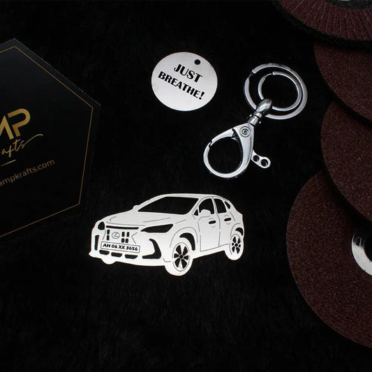 Personalized Lexus NX 2022 keychain with custom name engraving