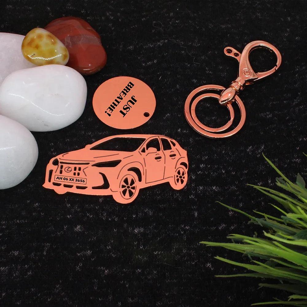 Luxury metal keychain for Lexus NX, refined gifting choice