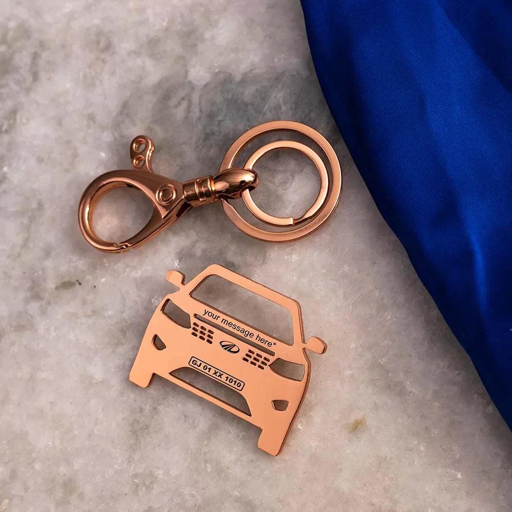 Premium Mahindra XUV 300 keychain with sleek metal finish