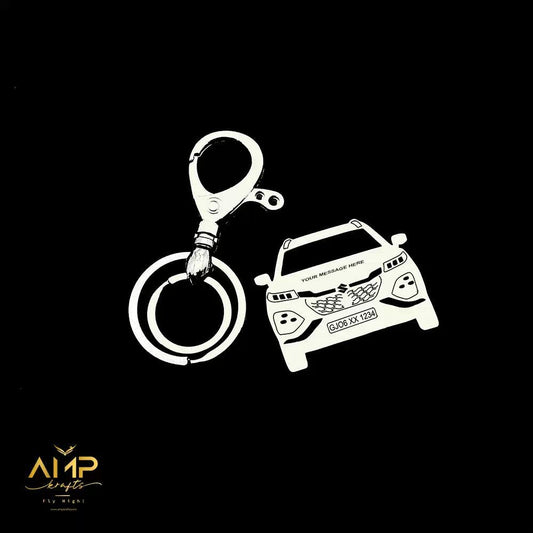 Maruti Fronx , Maruti suzuki Fronx personalized keychain , maruti fronx name and number plate keychain