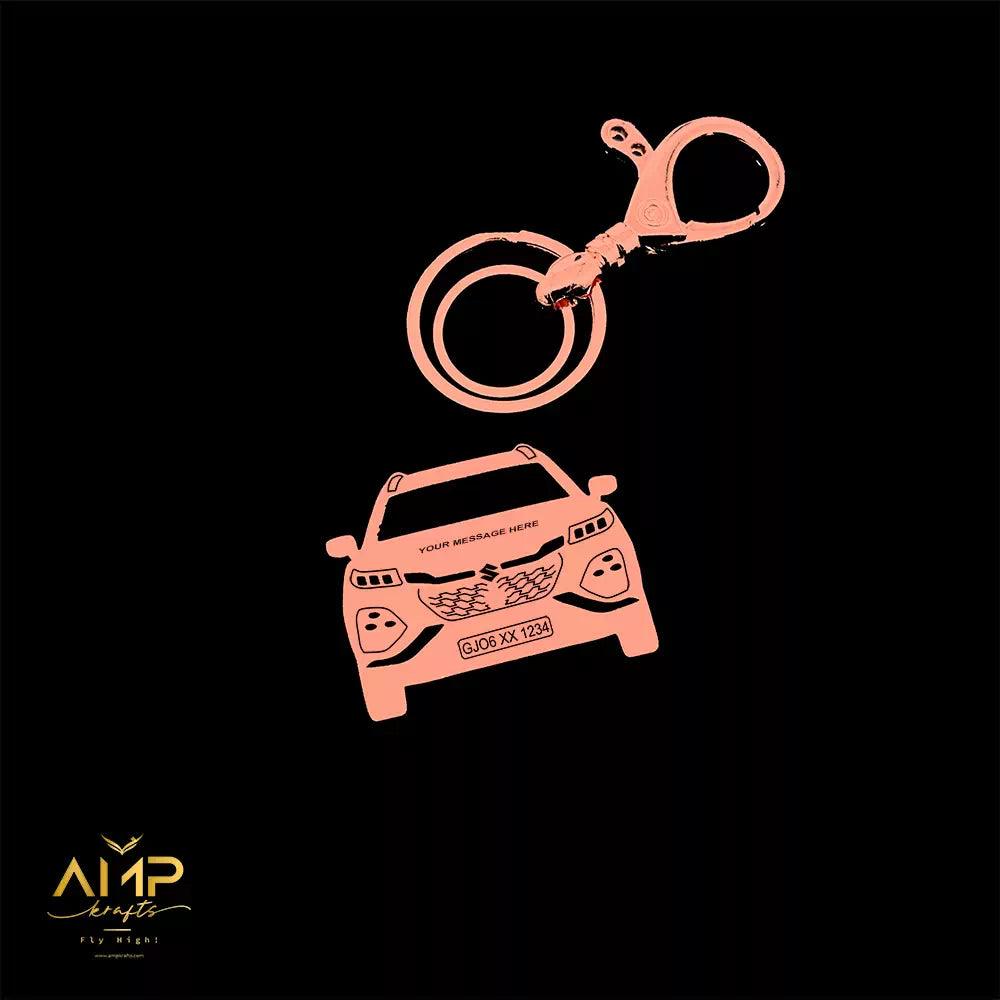 Maruti Fronx , Maruti suzuki Fronx personalized keychain , maruti fronx name and number plate keychain