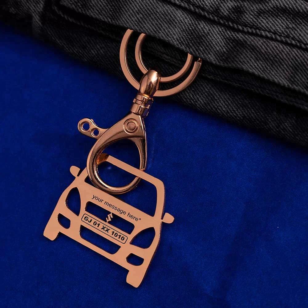  Personalized Name & Number Plate keychain |Maruti Suzuki RITZ Keychain