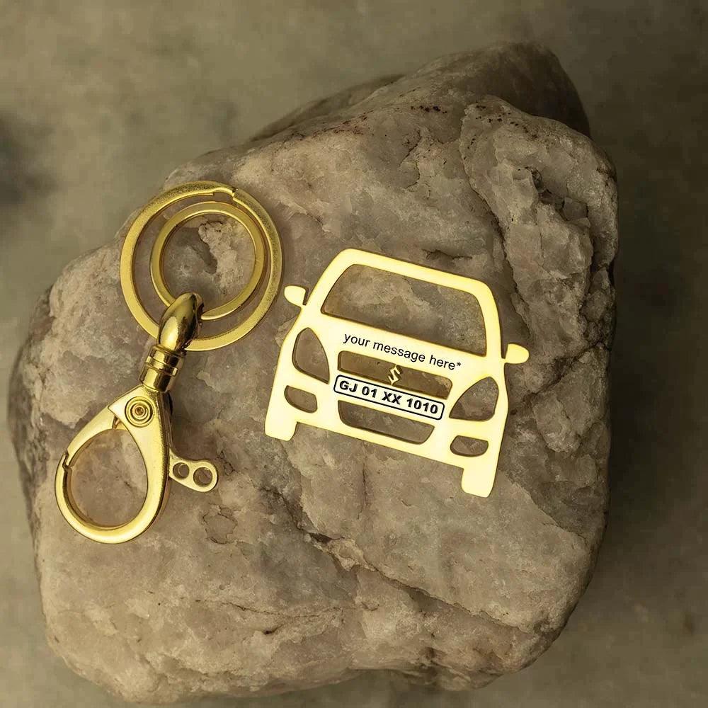  Personalized Name & Number Plate keychain |Maruti Suzuki RITZ Keychain