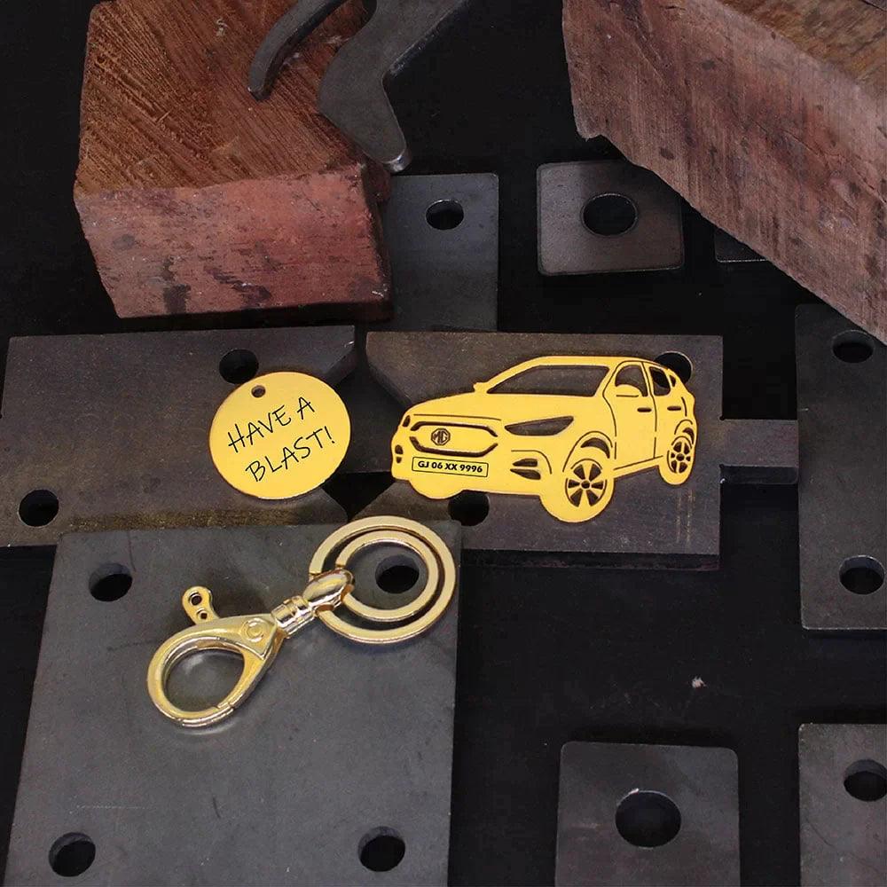 Custom engraved MG Astor keychain, long-lasting everyday companion