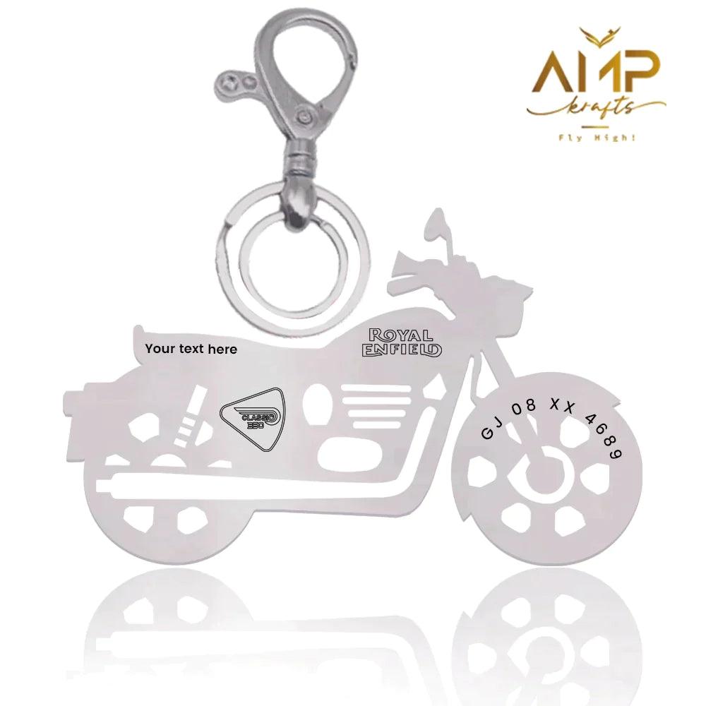 Name engraved motorcycle key accessory for Classic 350 2023
