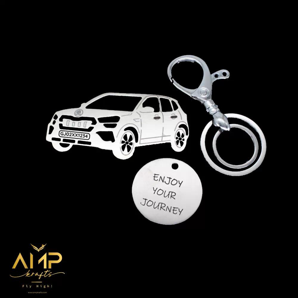 Personalised Car Keychain | Skoda Kushaq – Ampkrafts  