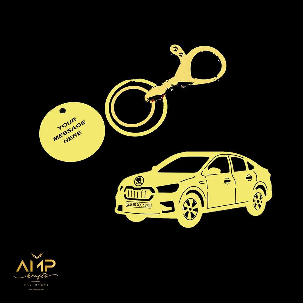 Skoda Slavia 2022 personalized key holder, premium gifting idea
