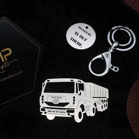Personalized keychain for  Tata 4018 Truck Siew view Keychain
