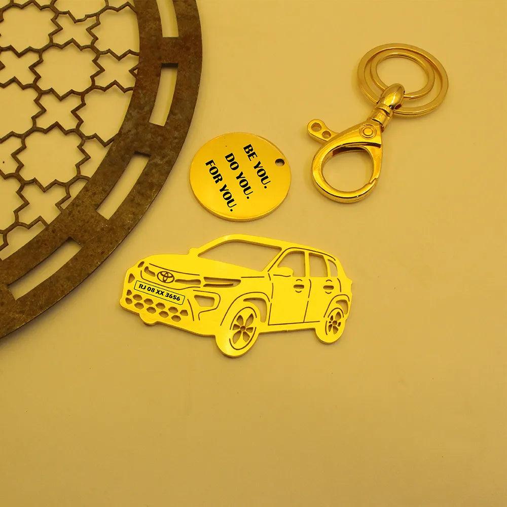 Gold finish Hyryder custom name keychain