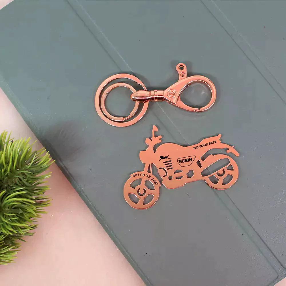 Name engraved scooter key accessory for TVS Ronin