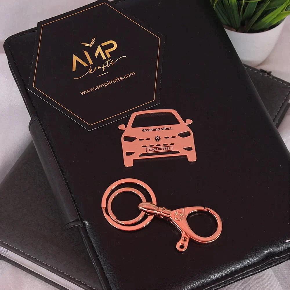 Volkswagen Jetta name keychain, minimal and classy design