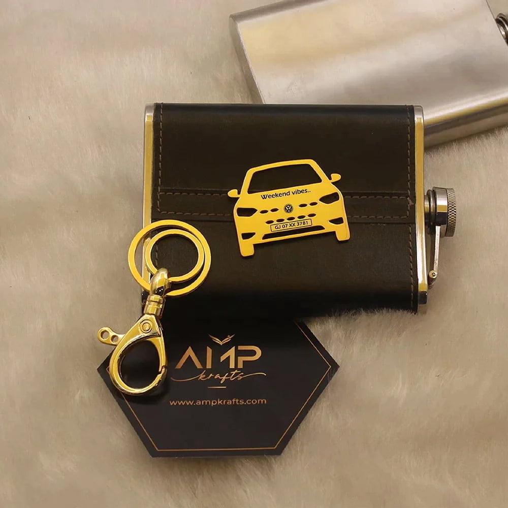 Premium metal keychain for VW Jetta 2020, elegant gift idea