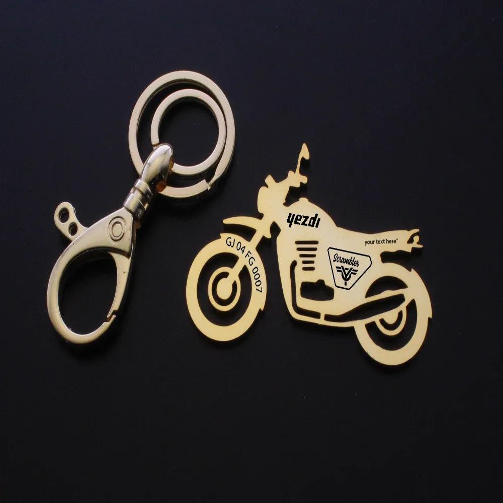 Emotional gift keychain for Yezdi Scrambler 2022 rider